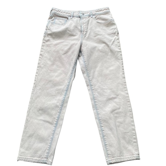 Pilcro Women’s High-Rise Slim Acid Wash Jeans White 30 w/ Staining Anthropologie - Picture 1 of 11